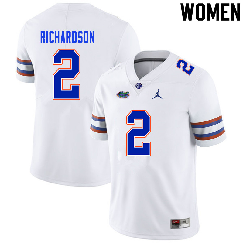 Women #2 Anthony Richardson Florida Gators College Football Jerseys Sale-White